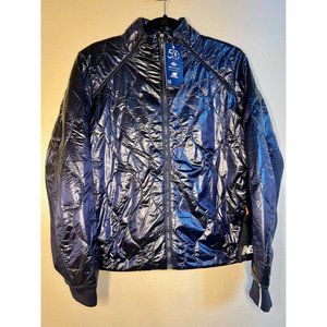NEW BALANCE NWT $130 womens NYC marathon size L Large Q Speed Quilted Jacket Nav